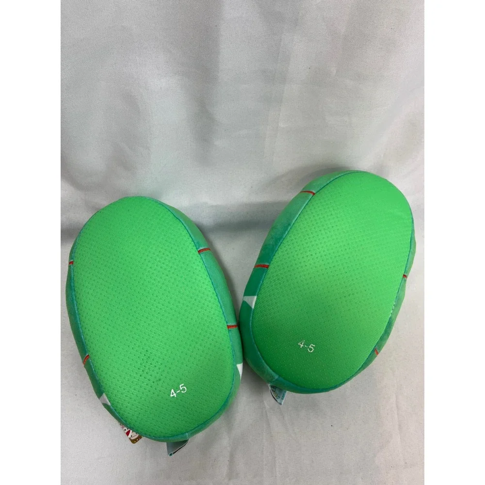Squishmallows Christmas Tree Plush Slippers Green‎ Holiday Kids Size 4/5 NEW